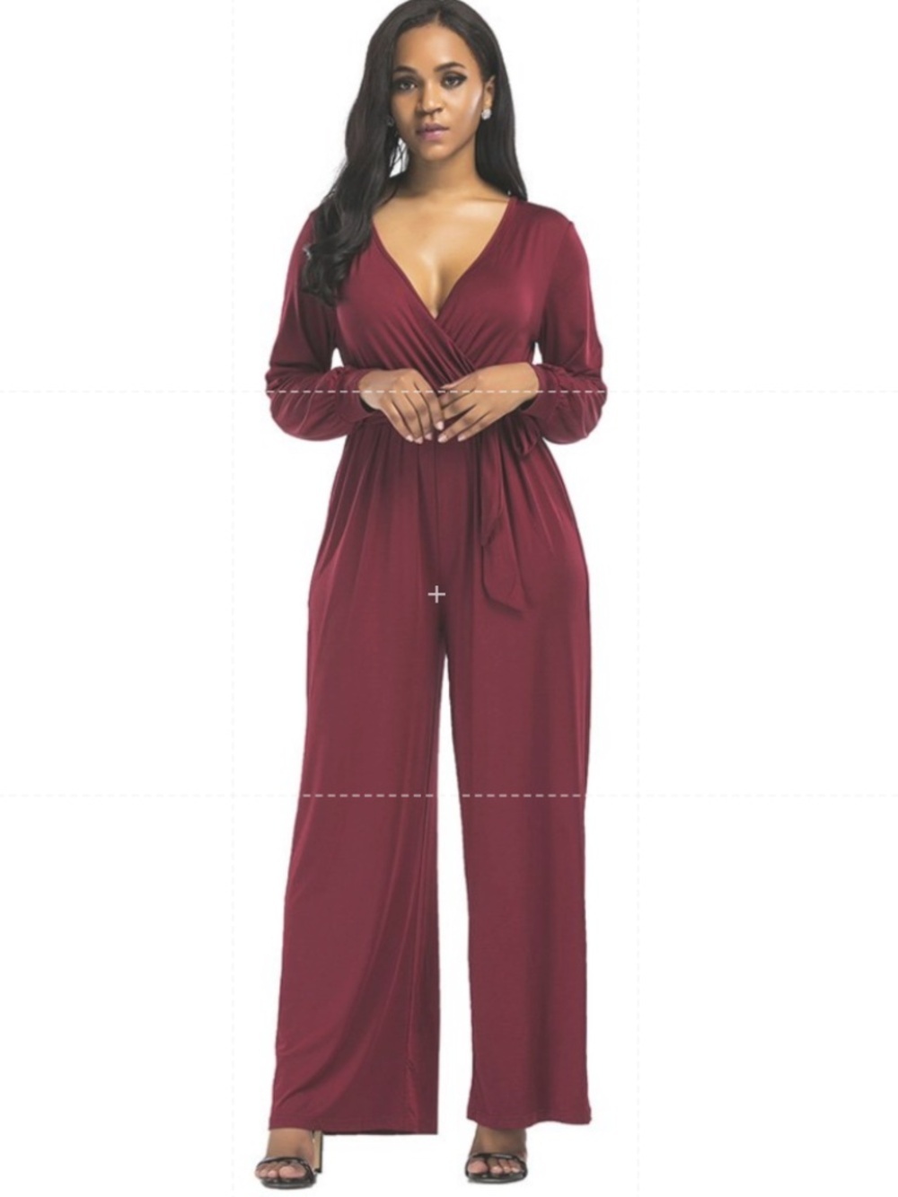 Express Burgundy Snake Print Jumpsuit